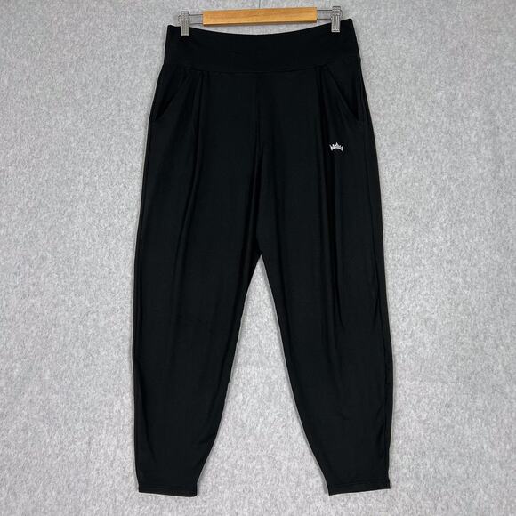 Vuori Black Lux At Ease Pant The Summit Club Embroider Size Medium - Picture 1 of 9